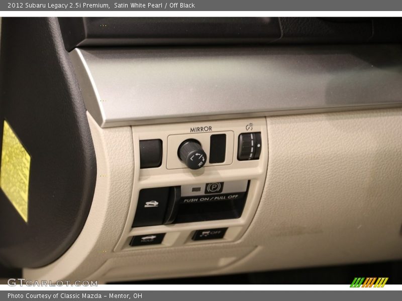 Satin White Pearl / Off Black 2012 Subaru Legacy 2.5i Premium