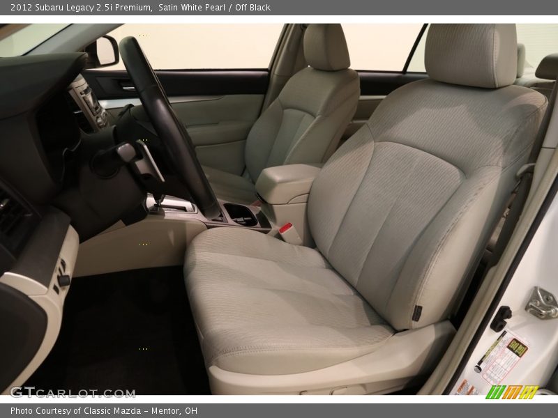 Satin White Pearl / Off Black 2012 Subaru Legacy 2.5i Premium
