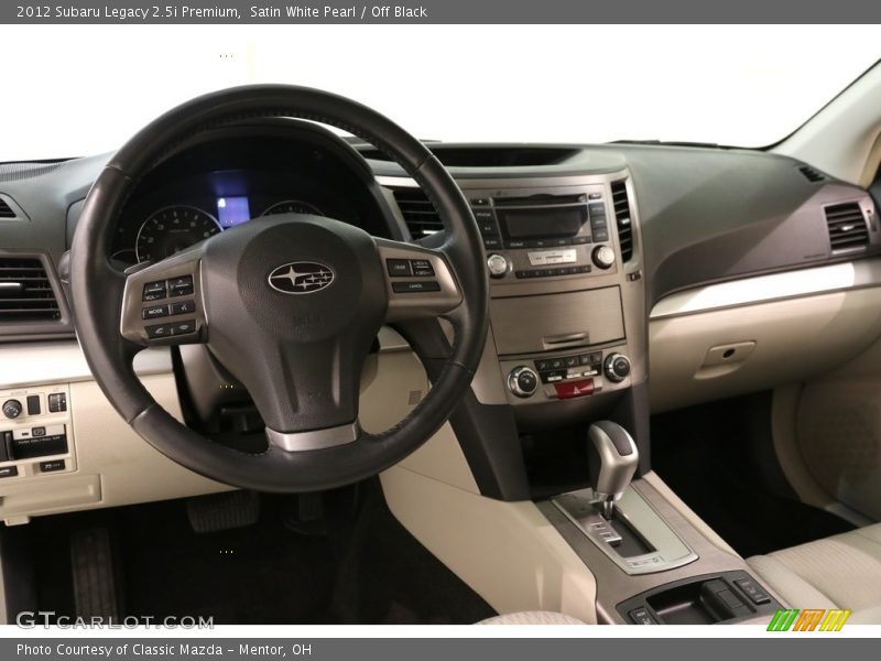 Satin White Pearl / Off Black 2012 Subaru Legacy 2.5i Premium