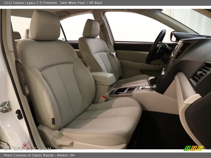 Satin White Pearl / Off Black 2012 Subaru Legacy 2.5i Premium