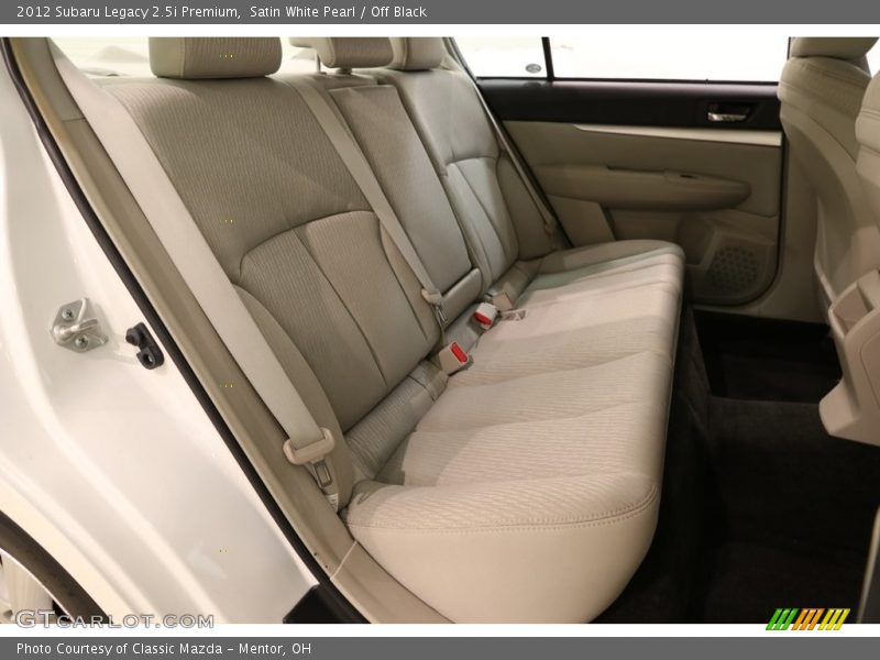 Satin White Pearl / Off Black 2012 Subaru Legacy 2.5i Premium