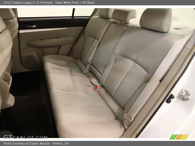 Satin White Pearl / Off Black 2012 Subaru Legacy 2.5i Premium