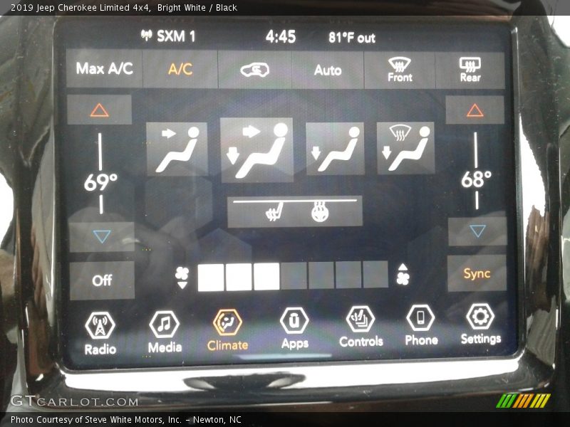 Bright White / Black 2019 Jeep Cherokee Limited 4x4