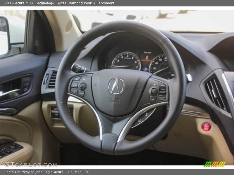 White Diamond Pearl / Parchment 2019 Acura MDX Technology