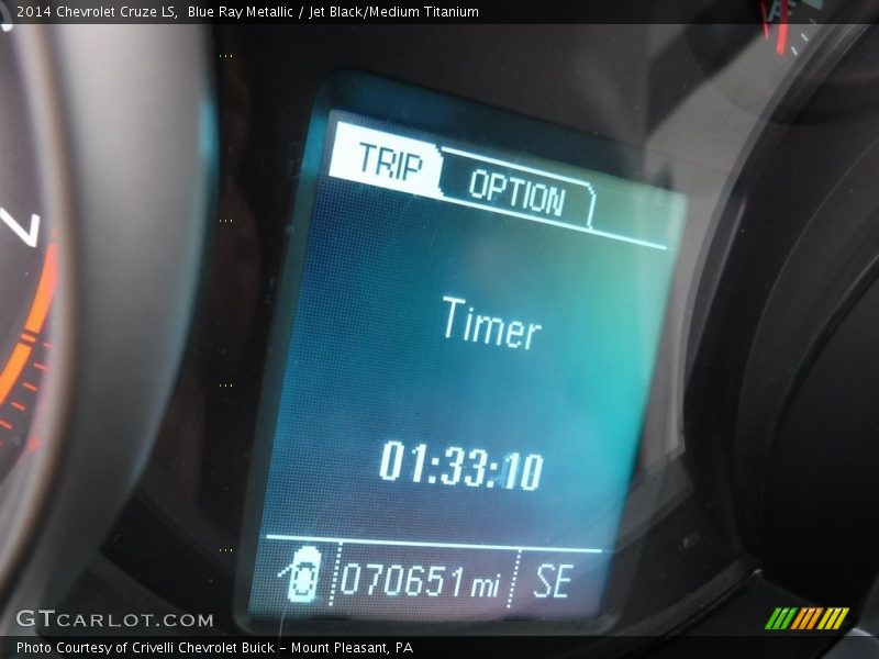 Blue Ray Metallic / Jet Black/Medium Titanium 2014 Chevrolet Cruze LS