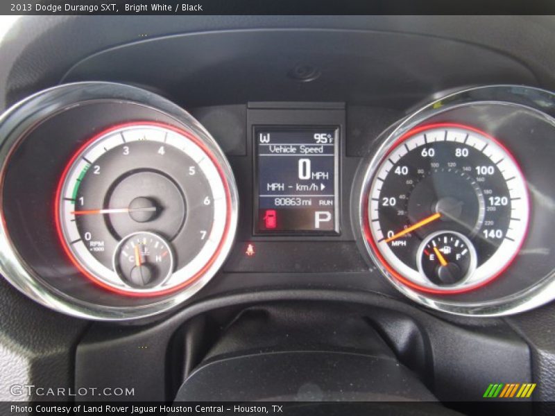 Bright White / Black 2013 Dodge Durango SXT