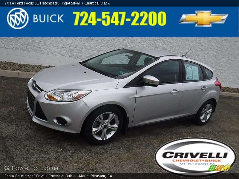 Ingot Silver / Charcoal Black 2014 Ford Focus SE Hatchback