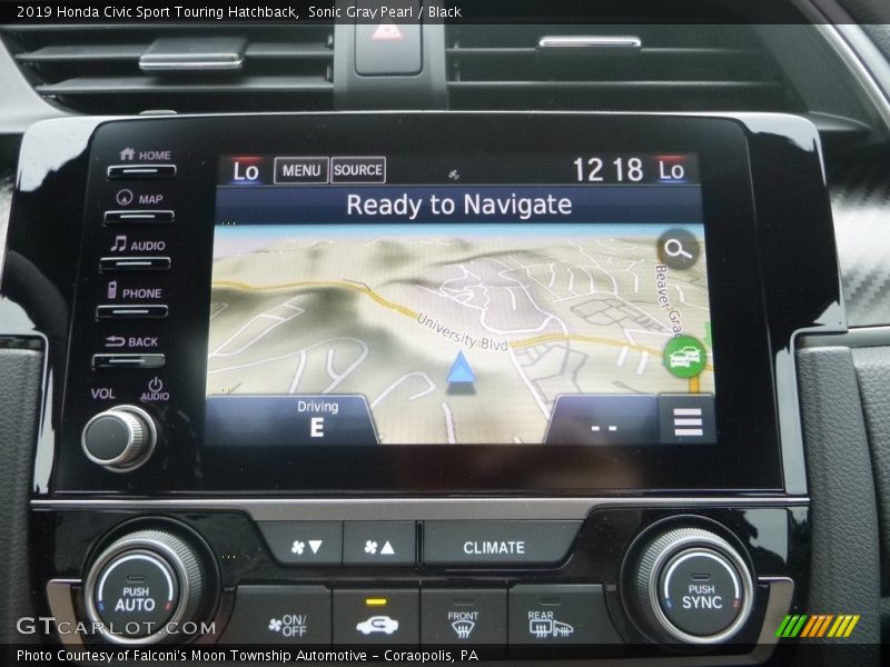 Navigation of 2019 Civic Sport Touring Hatchback