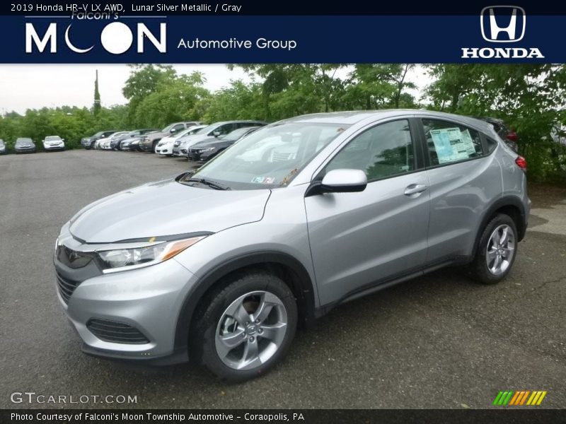 Lunar Silver Metallic / Gray 2019 Honda HR-V LX AWD