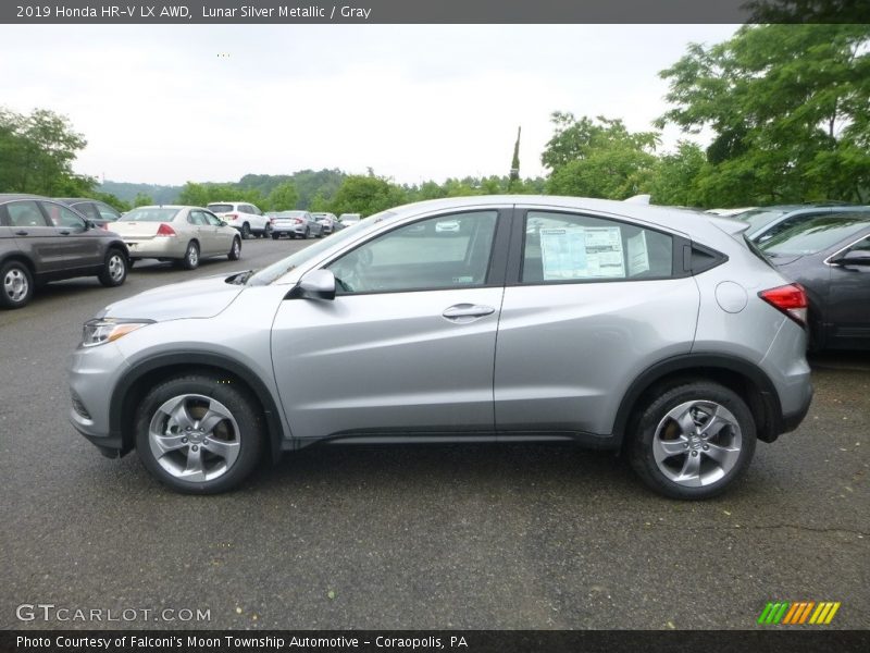 Lunar Silver Metallic / Gray 2019 Honda HR-V LX AWD