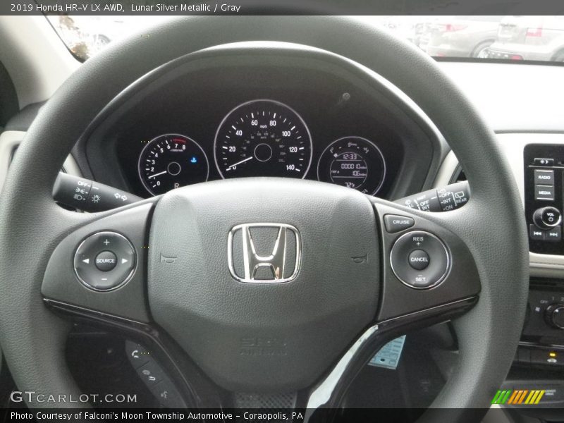 Lunar Silver Metallic / Gray 2019 Honda HR-V LX AWD