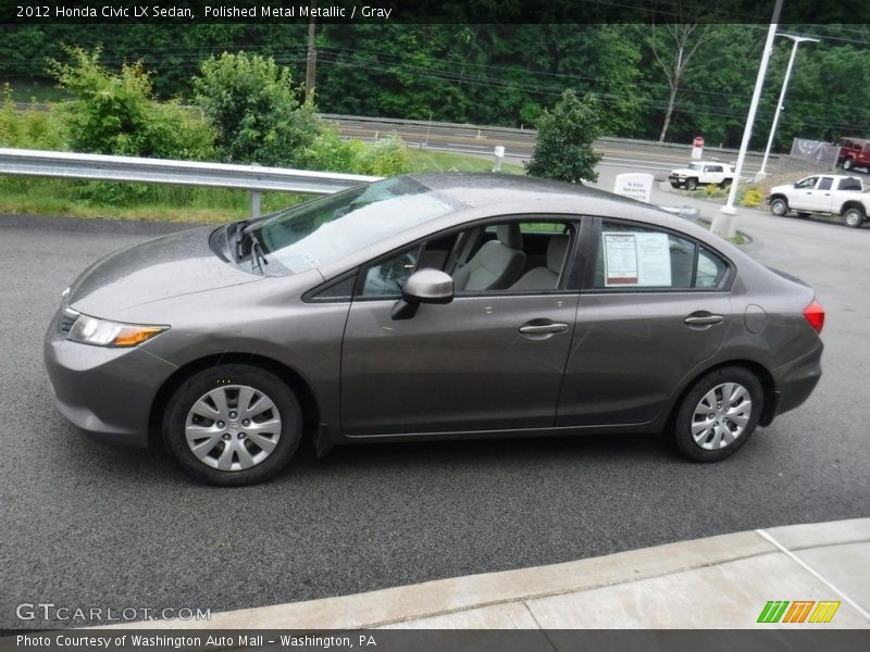 Polished Metal Metallic / Gray 2012 Honda Civic LX Sedan