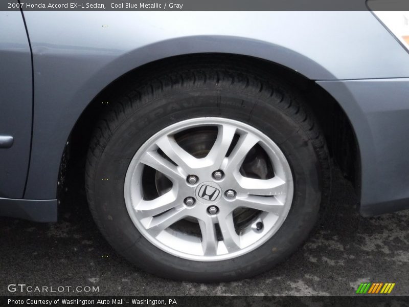 Cool Blue Metallic / Gray 2007 Honda Accord EX-L Sedan