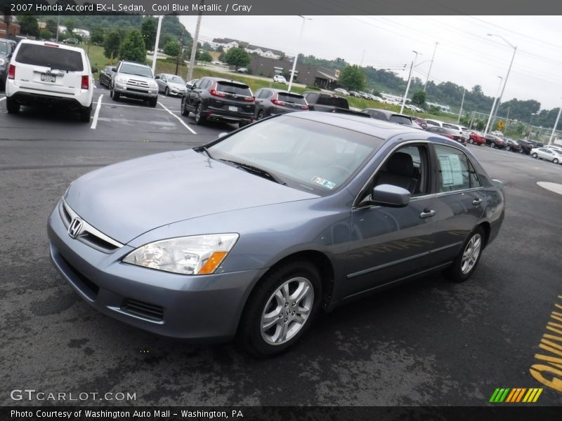 Cool Blue Metallic / Gray 2007 Honda Accord EX-L Sedan