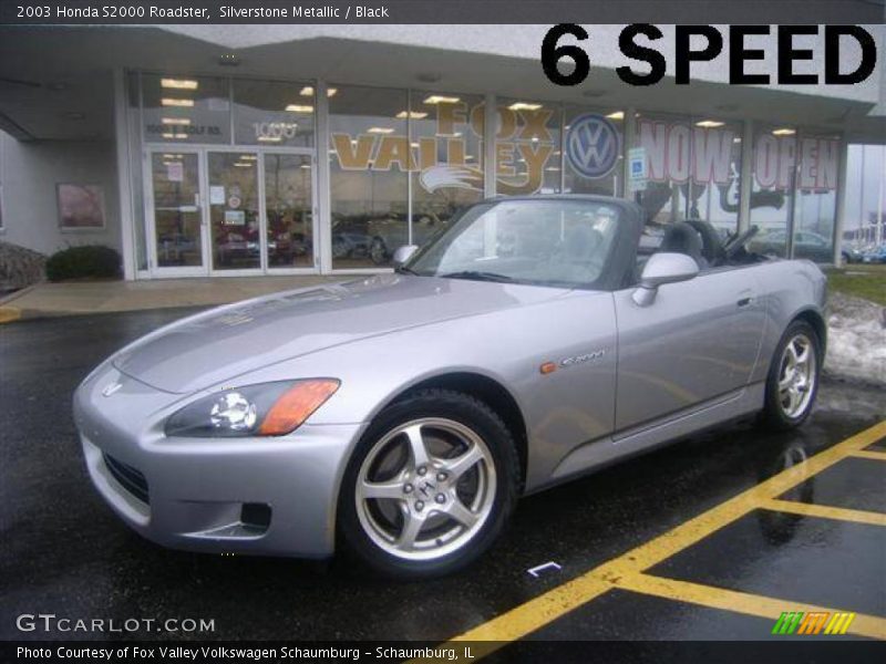 Silverstone Metallic / Black 2003 Honda S2000 Roadster