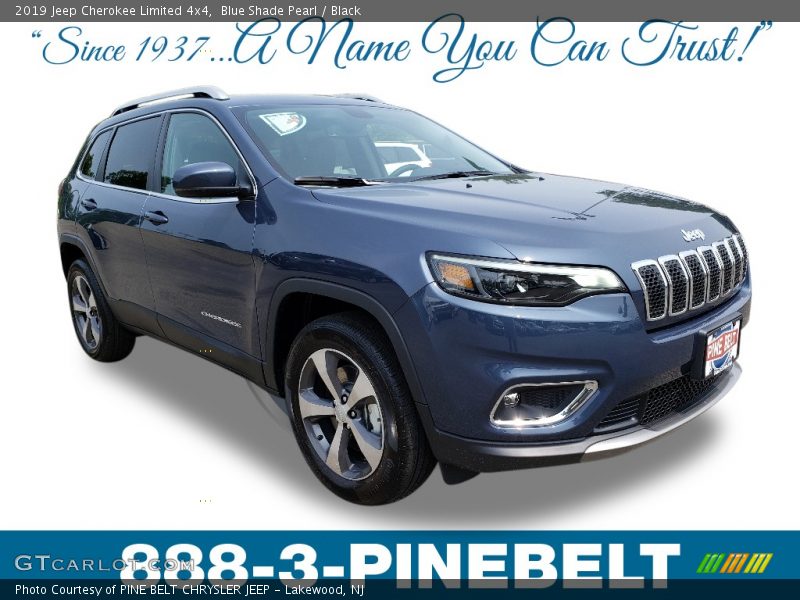 Blue Shade Pearl / Black 2019 Jeep Cherokee Limited 4x4