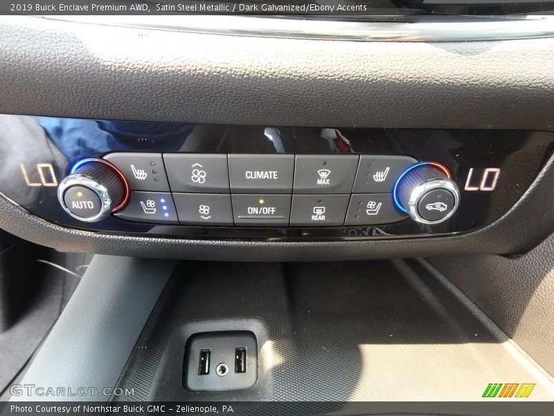 Satin Steel Metallic / Dark Galvanized/Ebony Accents 2019 Buick Enclave Premium AWD