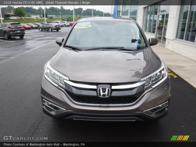 Urban Titanium Metallic / Beige 2016 Honda CR-V EX AWD