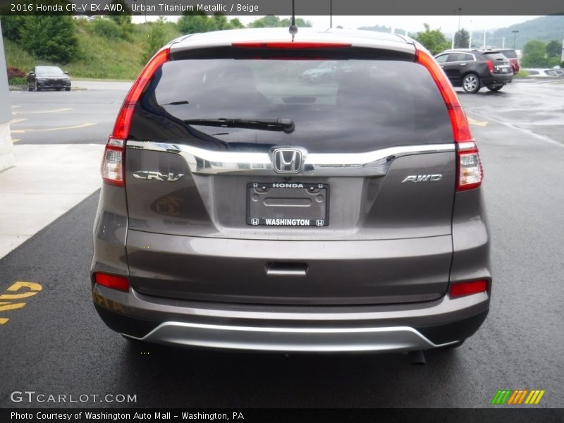 Urban Titanium Metallic / Beige 2016 Honda CR-V EX AWD