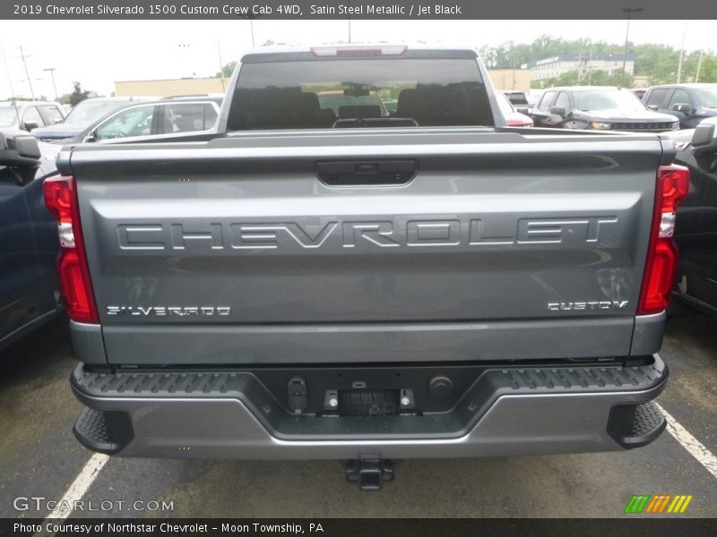 Satin Steel Metallic / Jet Black 2019 Chevrolet Silverado 1500 Custom Crew Cab 4WD