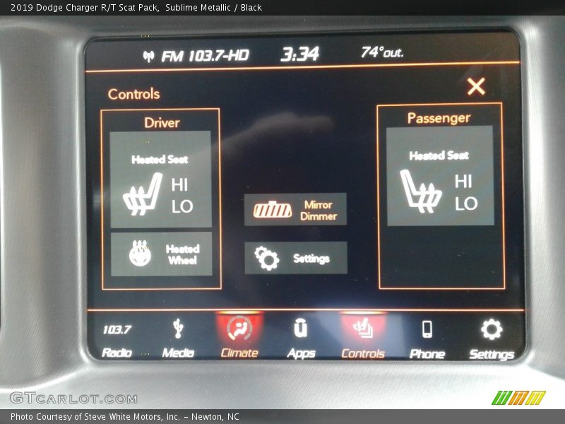 Sublime Metallic / Black 2019 Dodge Charger R/T Scat Pack