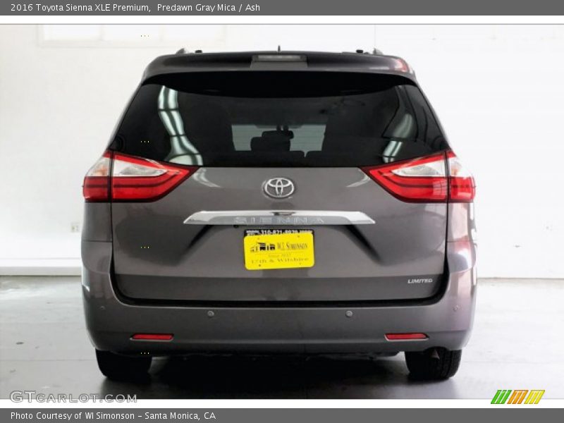 Predawn Gray Mica / Ash 2016 Toyota Sienna XLE Premium