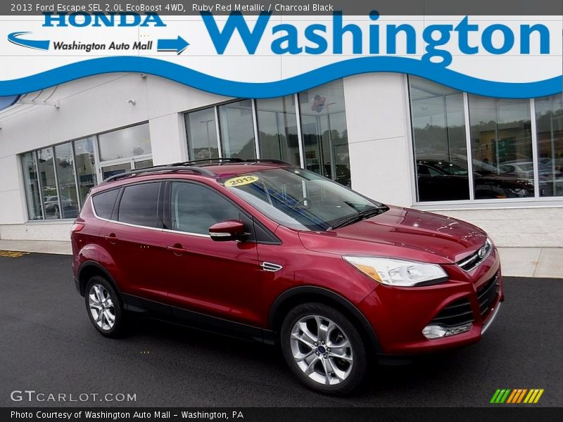 Ruby Red Metallic / Charcoal Black 2013 Ford Escape SEL 2.0L EcoBoost 4WD