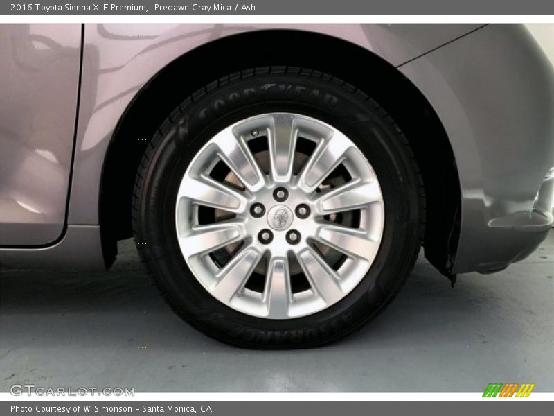 Predawn Gray Mica / Ash 2016 Toyota Sienna XLE Premium