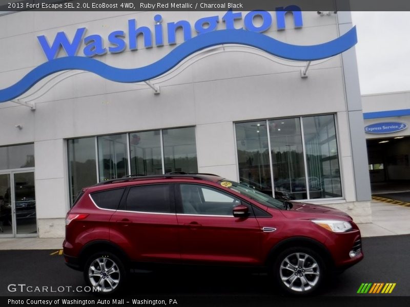 Ruby Red Metallic / Charcoal Black 2013 Ford Escape SEL 2.0L EcoBoost 4WD