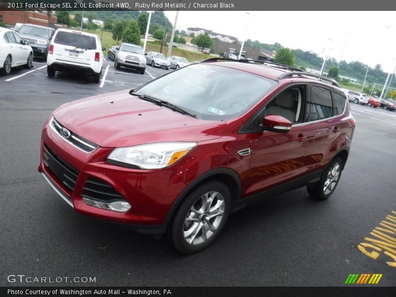 Ruby Red Metallic / Charcoal Black 2013 Ford Escape SEL 2.0L EcoBoost 4WD