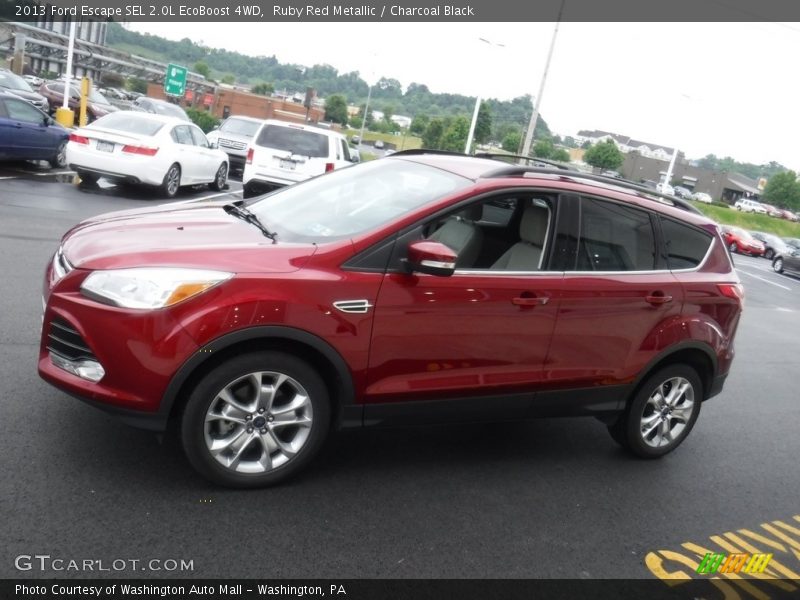 Ruby Red Metallic / Charcoal Black 2013 Ford Escape SEL 2.0L EcoBoost 4WD