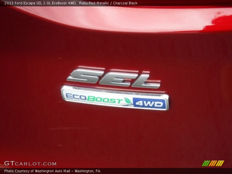 Ruby Red Metallic / Charcoal Black 2013 Ford Escape SEL 2.0L EcoBoost 4WD