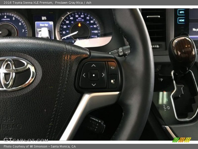Predawn Gray Mica / Ash 2016 Toyota Sienna XLE Premium