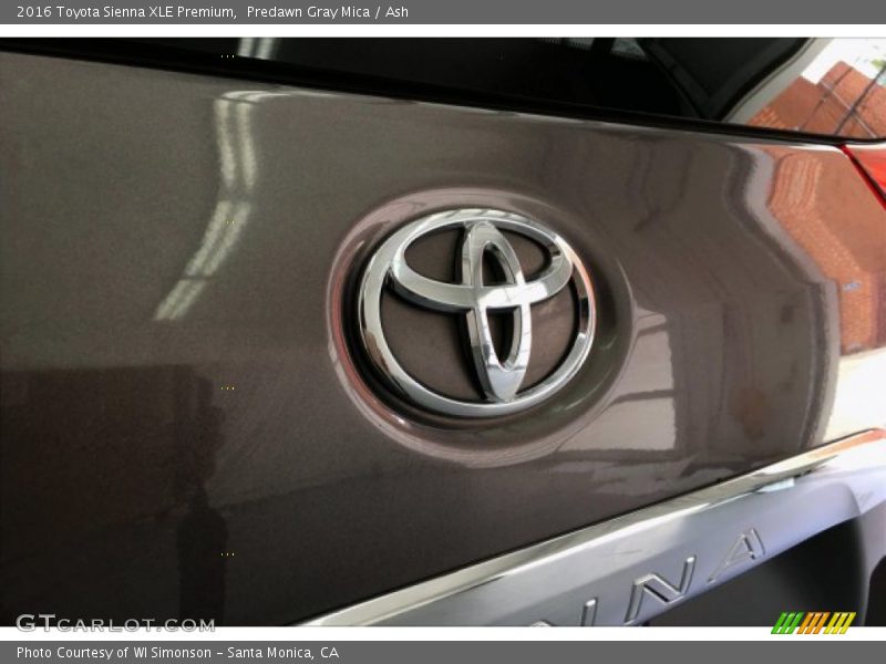 Predawn Gray Mica / Ash 2016 Toyota Sienna XLE Premium