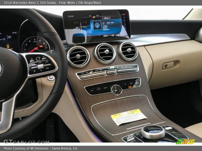 Polar White / Silk Beige/Black 2019 Mercedes-Benz C 300 Sedan