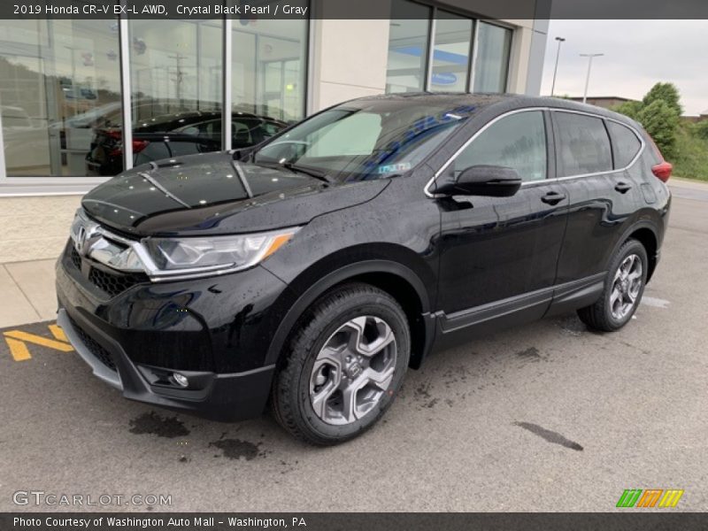 Crystal Black Pearl / Gray 2019 Honda CR-V EX-L AWD