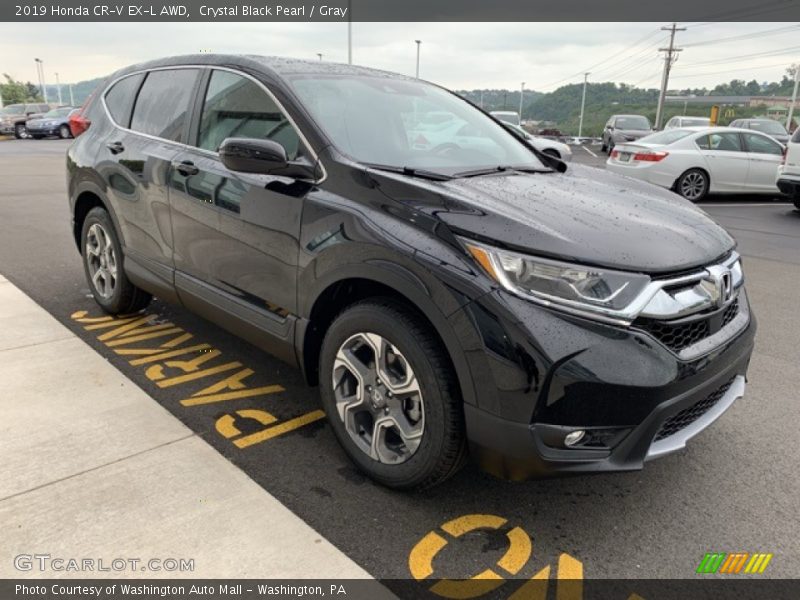 Crystal Black Pearl / Gray 2019 Honda CR-V EX-L AWD