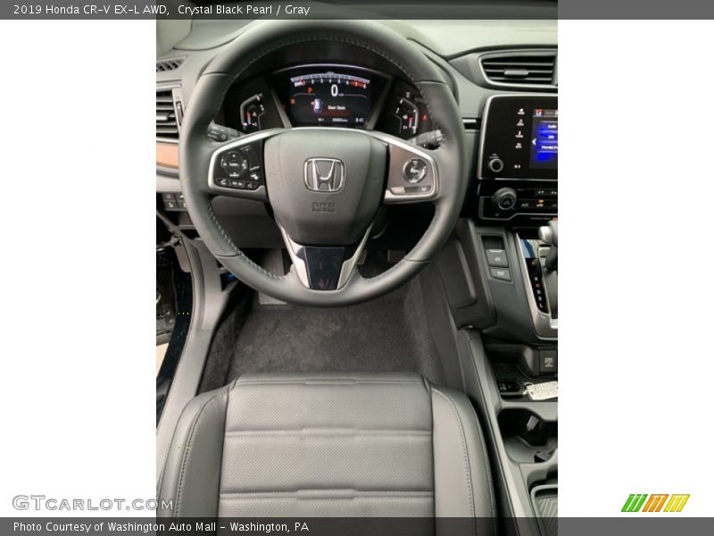 Crystal Black Pearl / Gray 2019 Honda CR-V EX-L AWD