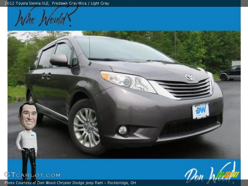 Predawn Gray Mica / Light Gray 2012 Toyota Sienna XLE
