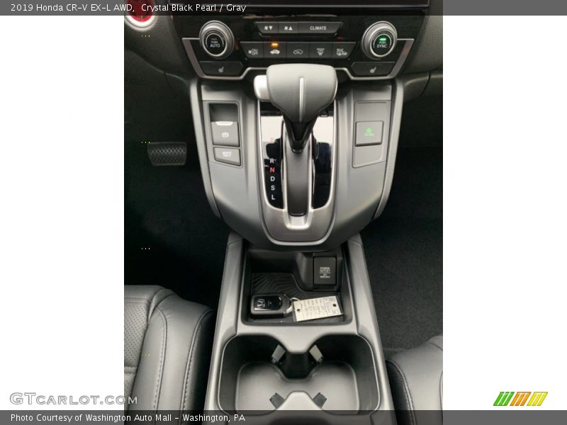 Crystal Black Pearl / Gray 2019 Honda CR-V EX-L AWD