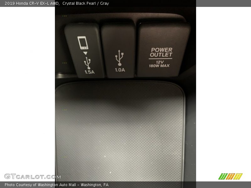 Crystal Black Pearl / Gray 2019 Honda CR-V EX-L AWD