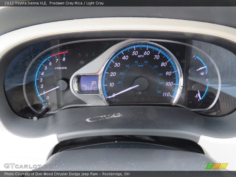 Predawn Gray Mica / Light Gray 2012 Toyota Sienna XLE