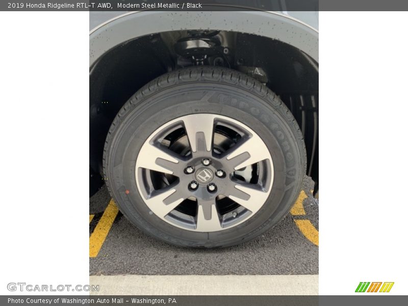 Modern Steel Metallic / Black 2019 Honda Ridgeline RTL-T AWD