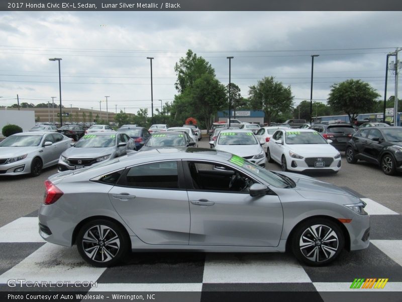 Lunar Silver Metallic / Black 2017 Honda Civic EX-L Sedan