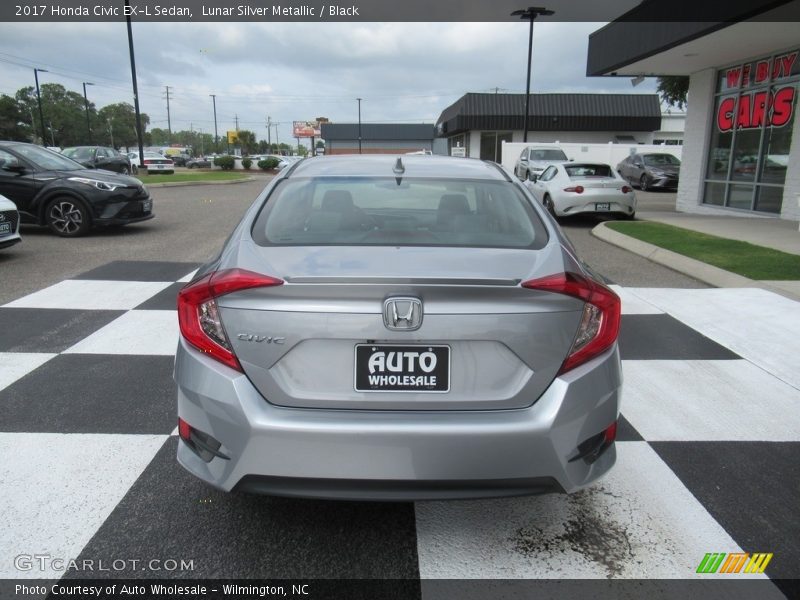 Lunar Silver Metallic / Black 2017 Honda Civic EX-L Sedan