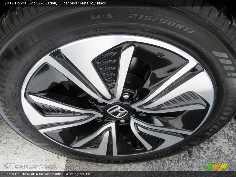 Lunar Silver Metallic / Black 2017 Honda Civic EX-L Sedan