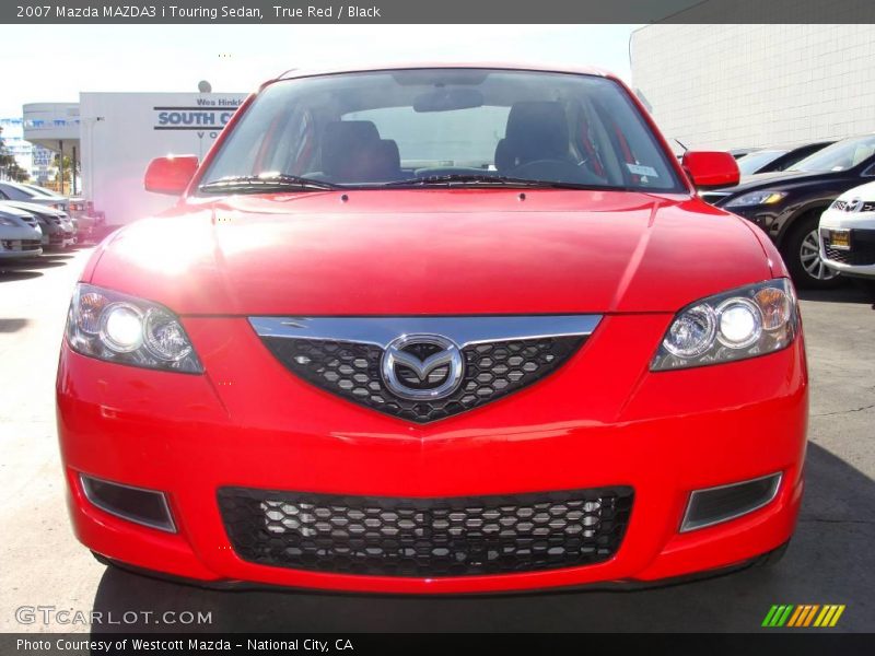 True Red / Black 2007 Mazda MAZDA3 i Touring Sedan