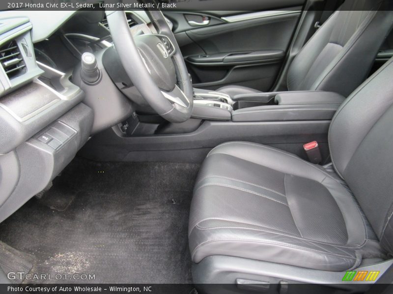 Lunar Silver Metallic / Black 2017 Honda Civic EX-L Sedan