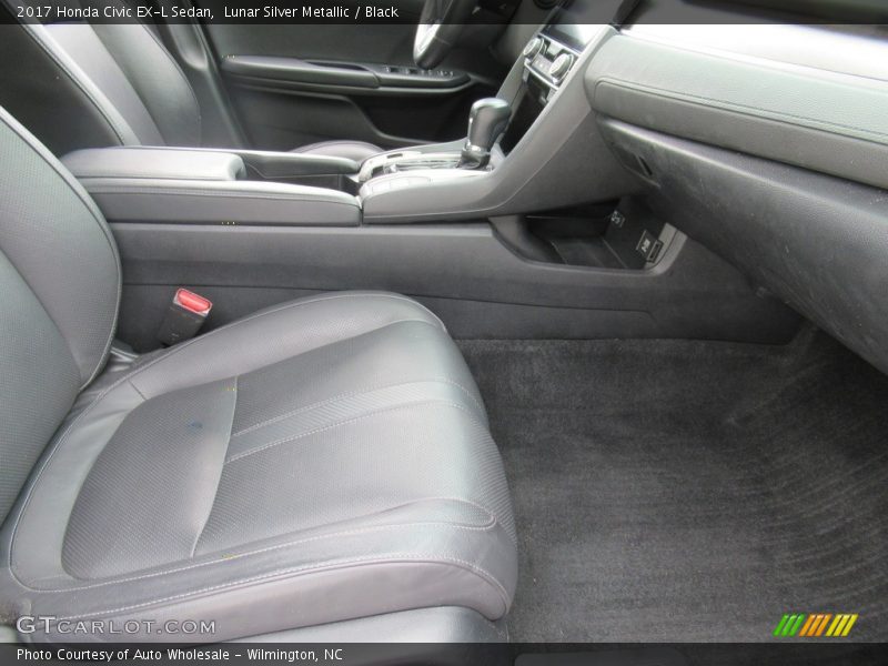 Lunar Silver Metallic / Black 2017 Honda Civic EX-L Sedan