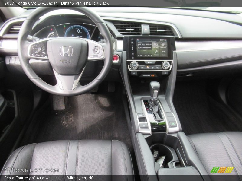 Lunar Silver Metallic / Black 2017 Honda Civic EX-L Sedan